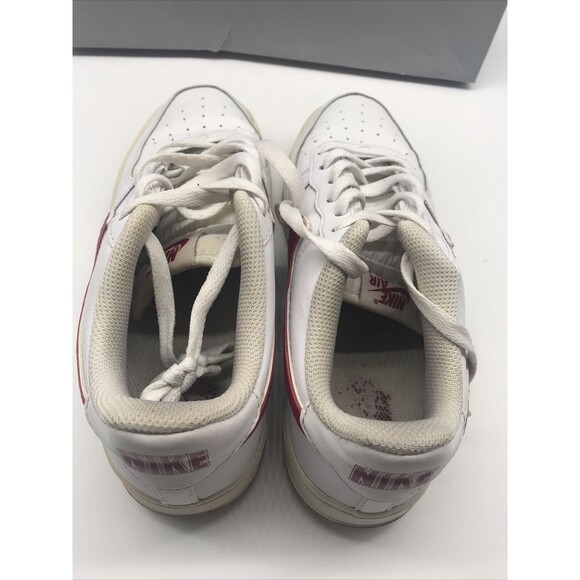 Nike Air Force 1 Low Gym Red/Wht Sneakers AV6252-101-6Y Pre Owned - Picture 4 of 7